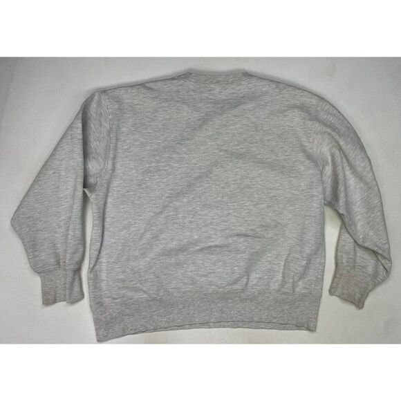 VINTAGE J Crew Blank Crewneck Sweatshirt Men Medium Gray USA 90s - Picture 9 of 11